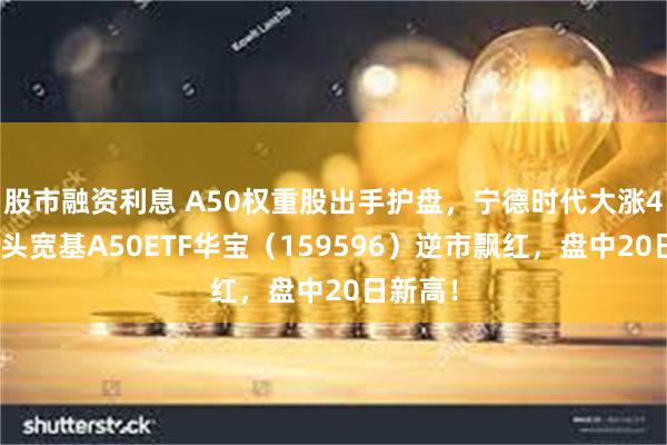 股市融资利息 A50权重股出手护盘，宁德时代大涨4%！龙头宽基A50ETF华宝（159596）逆市飘红，盘中20日新高！