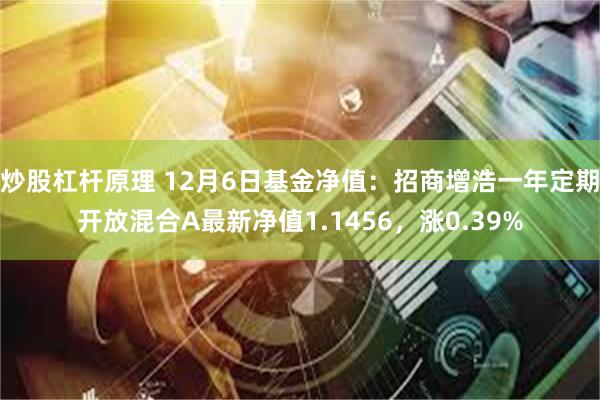 炒股杠杆原理 12月6日基金净值：招商增浩一年定期开放混合A最新净值1.1456，涨0.39%