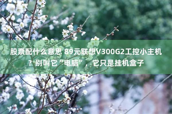 股票配什么意思 89元联想V300G2工控小主机？别叫它“电脑”，它只是挂机盒子